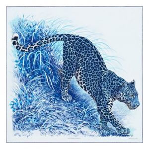 Carré "Panthera Pardus" von Hermès mit einem Motiv von Robert Dallet