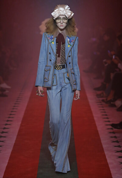 Androgyne Damen bei Gucci auf dem Laufsteg (Foto: Gucci).